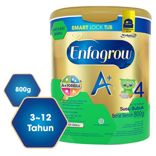 Jual Mead Johnson Enfagrow A+ 4 Vanila 800gr Susu Pertumbuhan Tahap 4