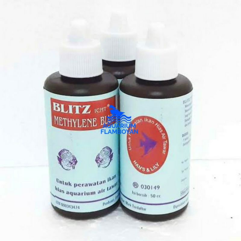 Jual Blitz icht 100ml methylene blue obat white spot ikan blitz ich