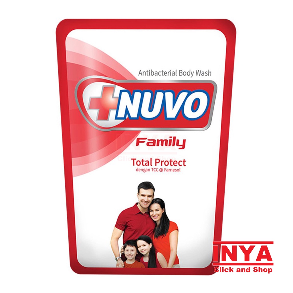 Jual NUVO FAMILY TOTAL PROTECT ANTIBACTERIAL BODY WASH 400ml REFILL ...