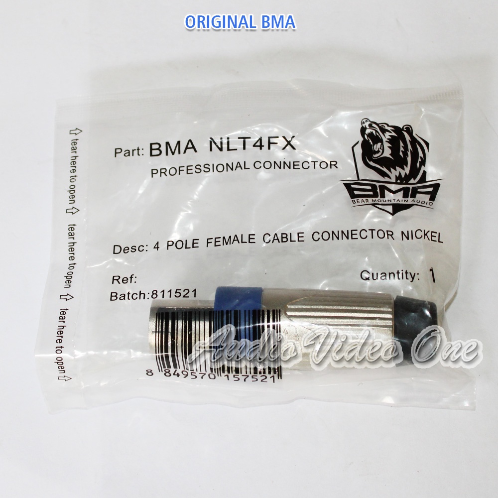 Jual Jack Spikon Speakon BMA NLT4FX Bahan Nickel Full Besi Jek Spicon 4 ...