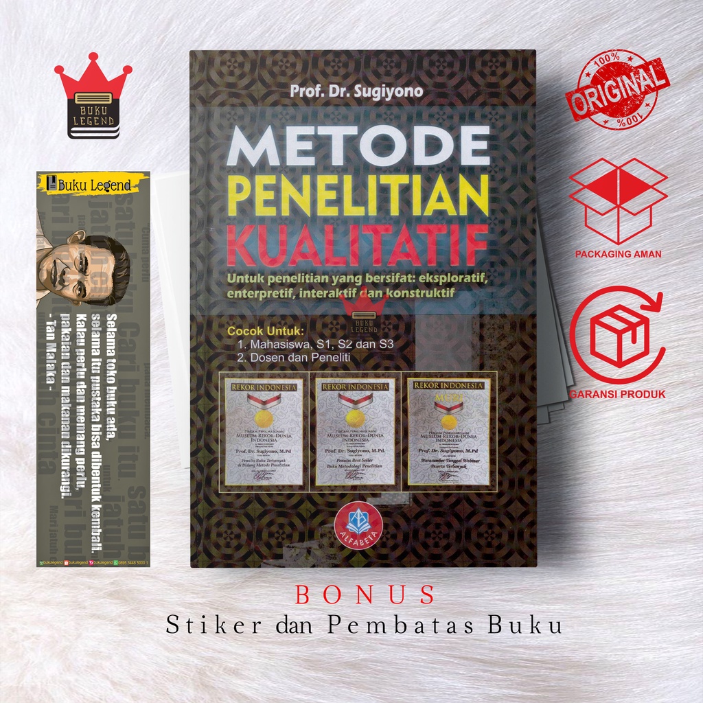 Jual Buku Metode Penelitian Kualitatif Prof Dr Sugiyono Shopee Indonesia 9446