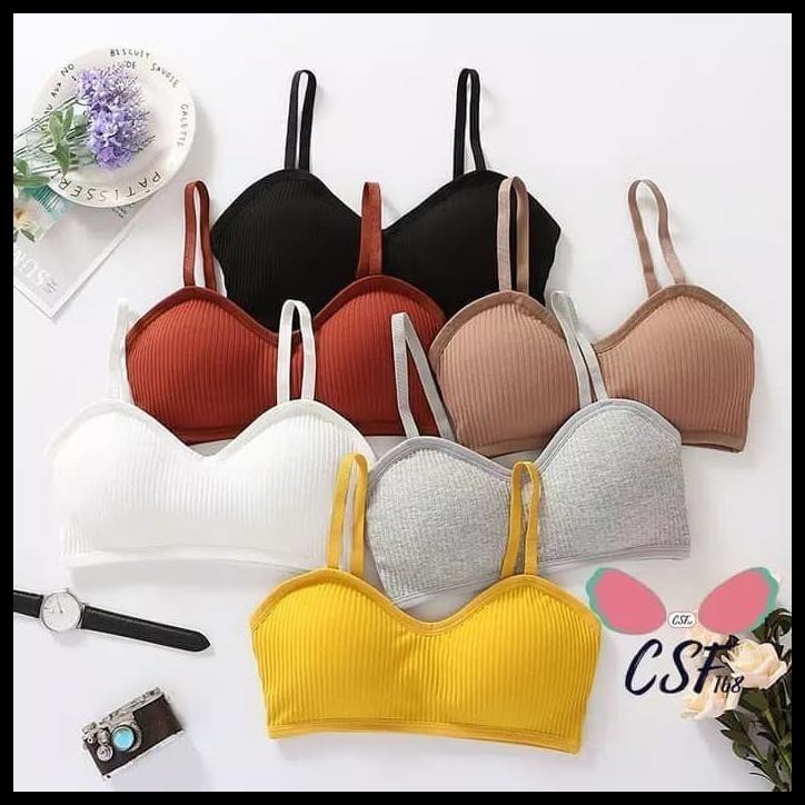 Jual B Bra Bh Wanita Tanpa Kawat Bahan Halus Push Up Bra Hitam Shopee Indonesia