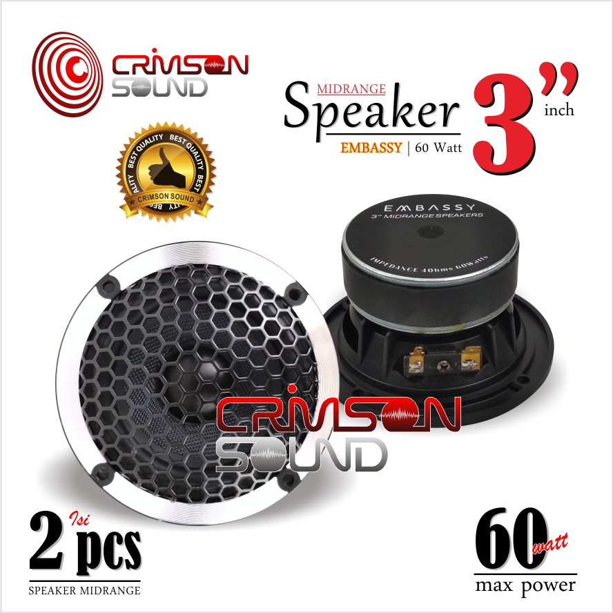 Jual SPEAKER MID RANGE 3 INCH EMBASSY/ MIDRANGE SPEAKER | Shopee Indonesia