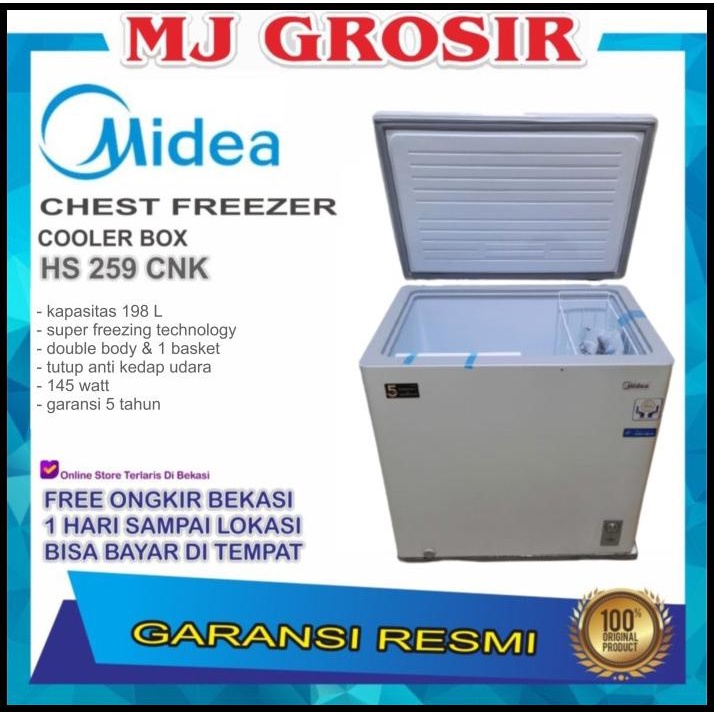 Jual Midea Hs 259 Cnk Chest Freezer Box Hs259Cnk Lemari Pembeku 200