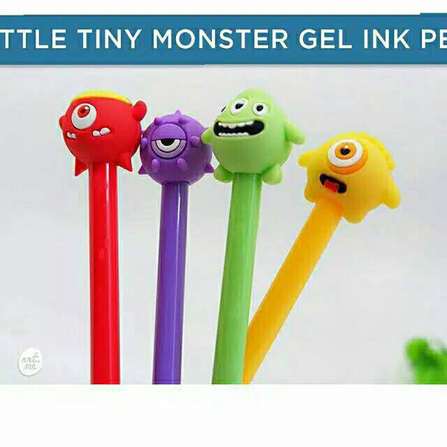 Jual Selusin Pulpen Gel Pulpen Fancy Karakter Tiny Monster Pcs Shopee Indonesia