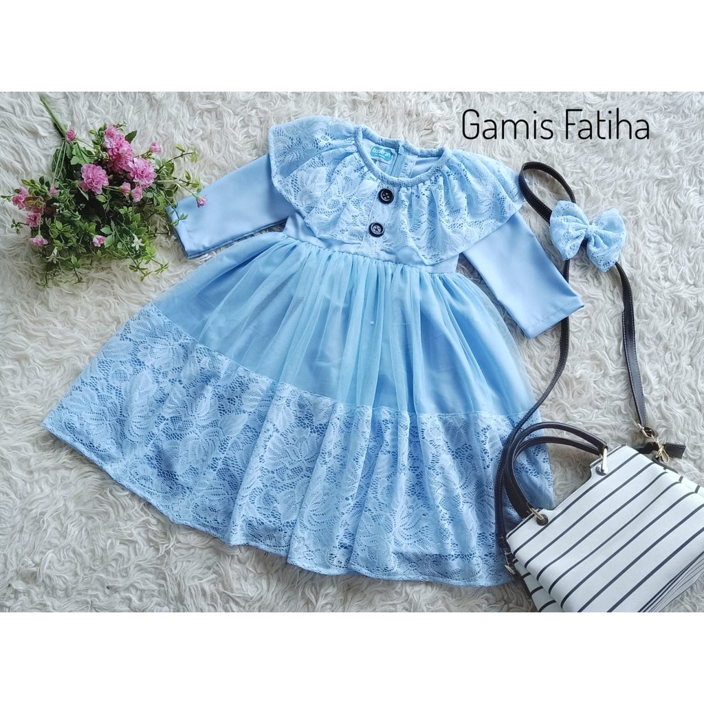 Jual GAMIS MODEL FATIHA ANAK WARNA BIRU FROZEN 6-7 TAHUN (READY STOCK ...