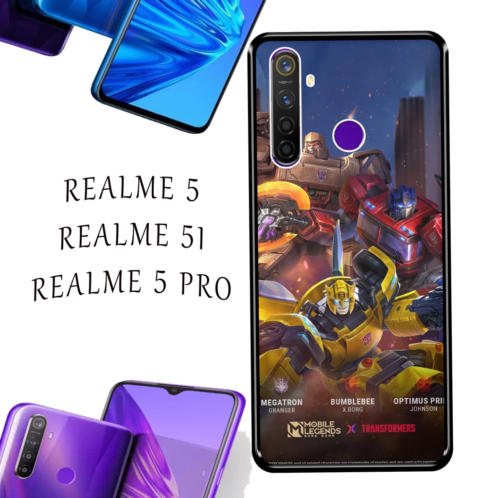 Case REALME 5/5I/5 PRO Casing REALME 5/5I/5 PRO ML BB Silikon REALME  5/5I/5 PRO Case Hp Case Mewah Cassing Hp Softcase Glass Kaca