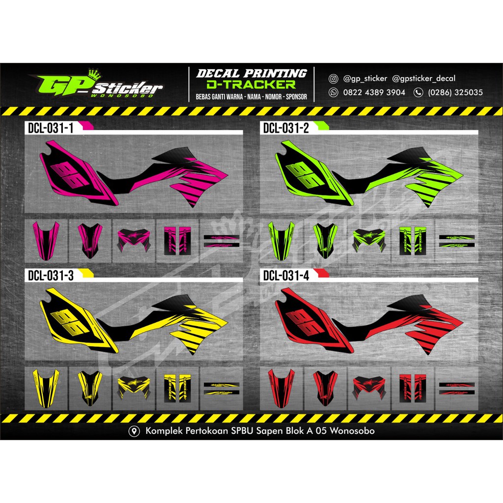 Jual DECAL D-TRACKER CUSTOM / MOTIF STICKER MOTOR LAMINASI | Shopee ...