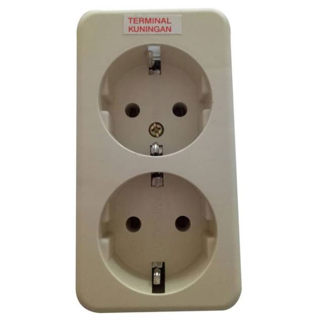 Jual Terminal Stop Kontak Lubang 2 warna Putih | Shopee Indonesia