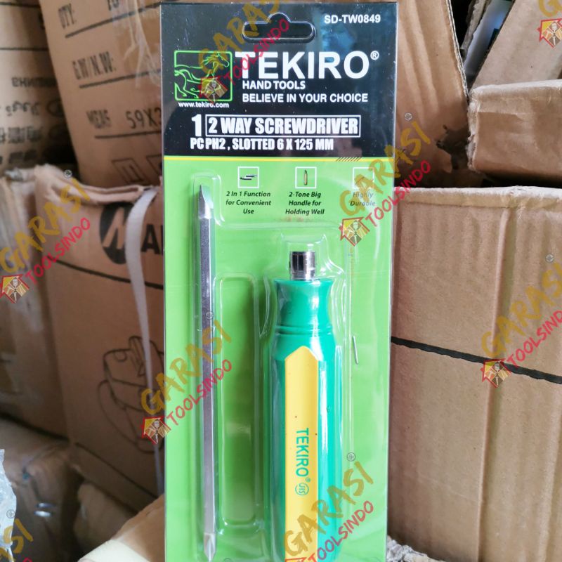 Jual TEKIRO OBENG BOLAK BALIK PLUS MINUS OBENG BB 2 WAY SCREWDRIVER ...