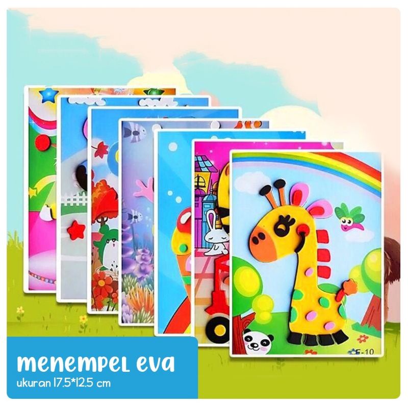 Jual Small DIY Eva Sticker 17.5 x 12.5cm Menempel Kolase Eva Stiker ...