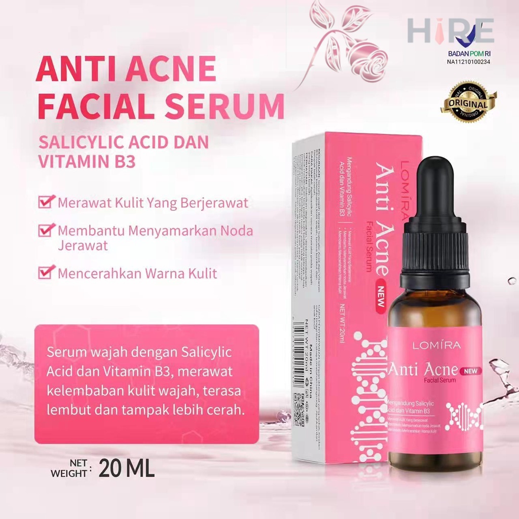 Jual Lomira Face Serum Anti Acne 20ml Serum Wajah BPOM Shopee Indonesia