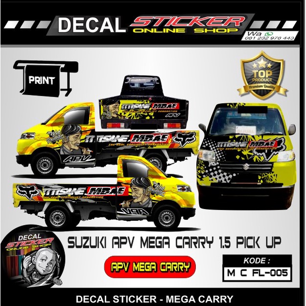 Jual DECAL PIK UP CARRY APV STIKER FULL BODY | Shopee Indonesia