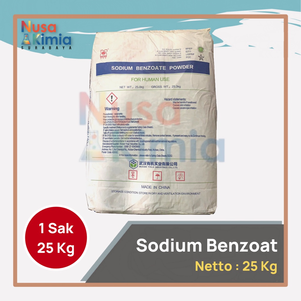 Jual Natrium Benzoat Sodium Benzoat Pengawet Makanan Dan Minuman Kg Shopee Indonesia