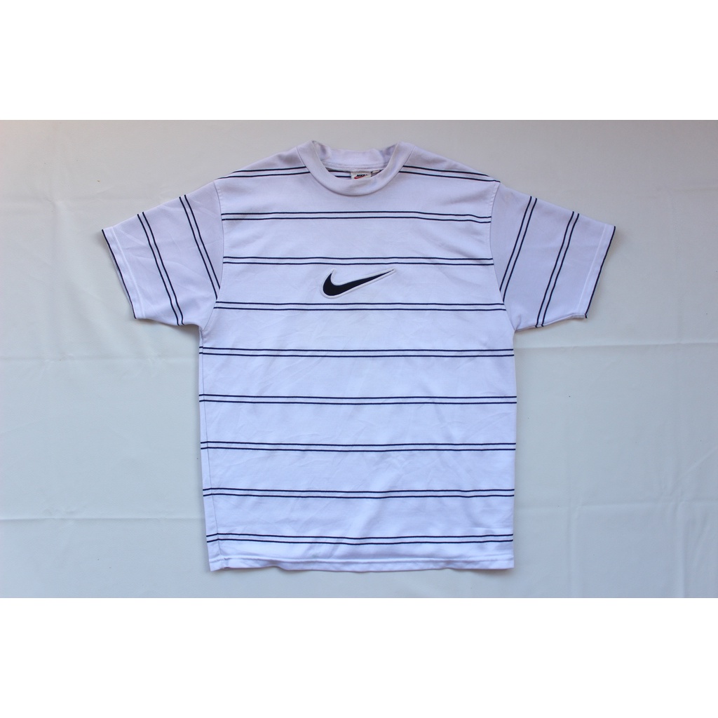 Vintage nike striped sale t shirt