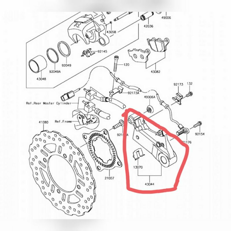 Jual Bracket Breket Braket Pegangan Kaliper Belakang Z Naked Original Shopee Indonesia