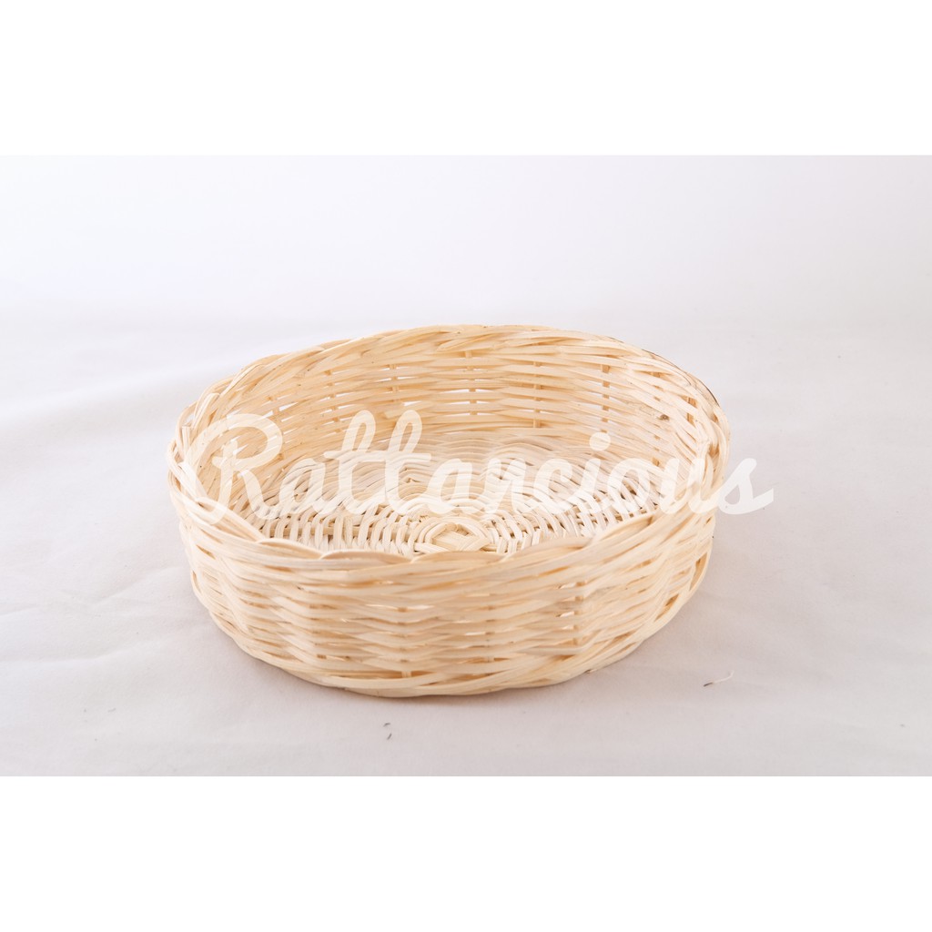 Jual Keranjang Rotan Bulat Souvenir D14x4 Natural | Shopee Indonesia