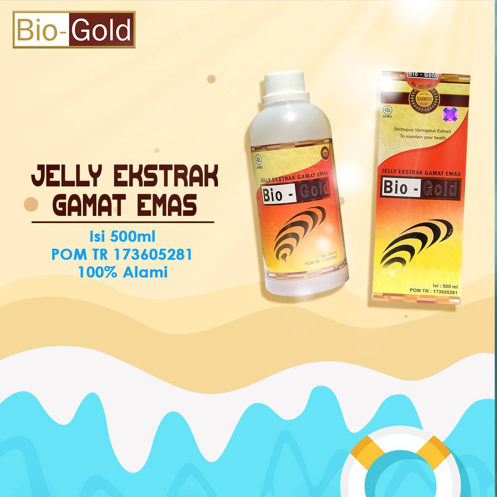Jual Jelly Gamat Bio Gold 500 ml Sea Cucumber Ekstrak Jeli Gamat Emas