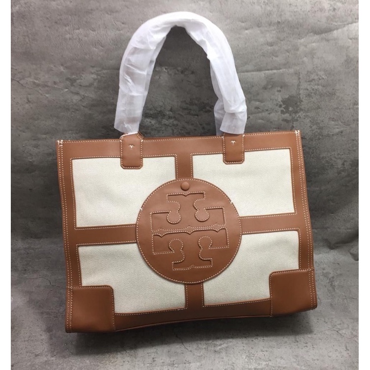 Tory Burch Ella Canvas Quadrant Tote