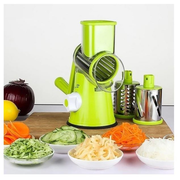 CHYU Penggiling Sayur Vegetable Cutter Slicer Tabletop Drum Grater