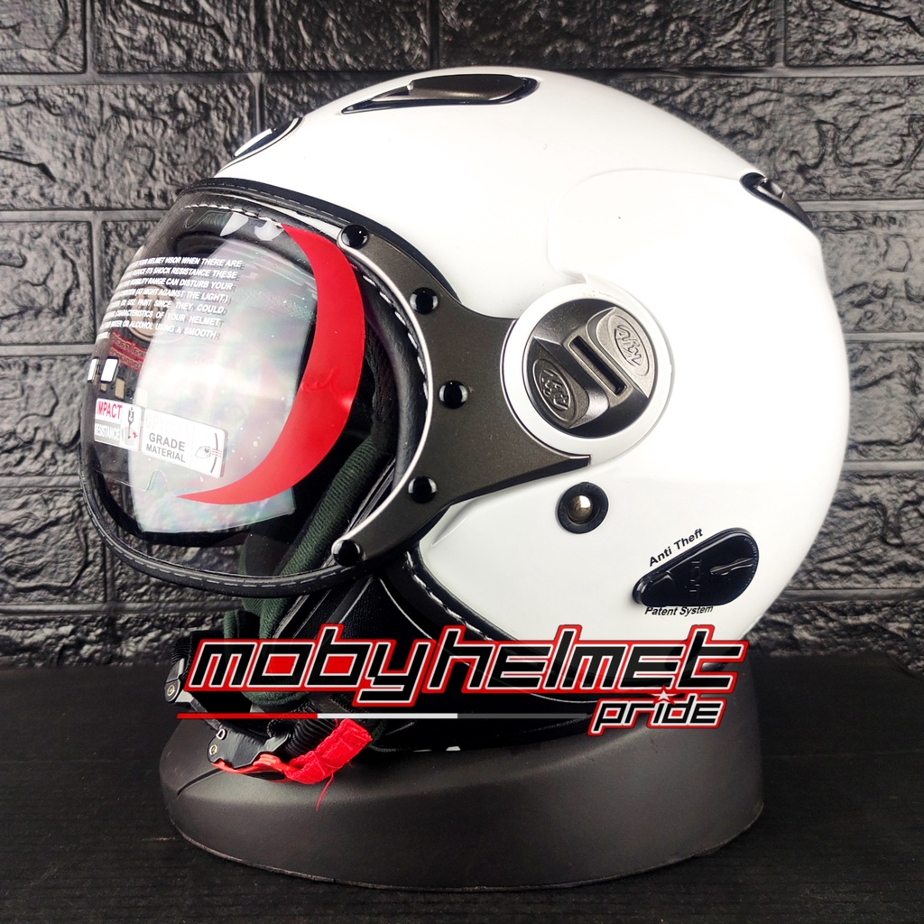 Jual Helm KYT Elsico White Glossy Putih Solid Shopee Indonesia