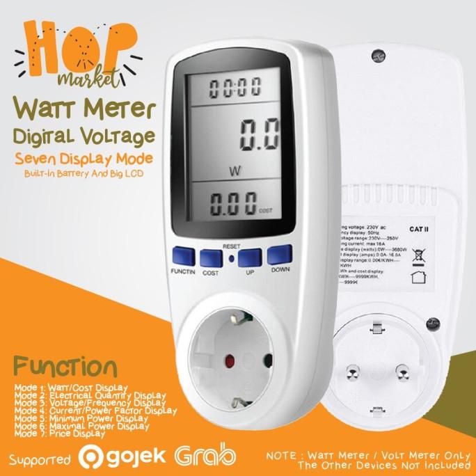 Jual Watt Meter Ac Kwh Voltmeter Pengukur Power Daya Listrik Ukur Biaya Pln Shopee Indonesia