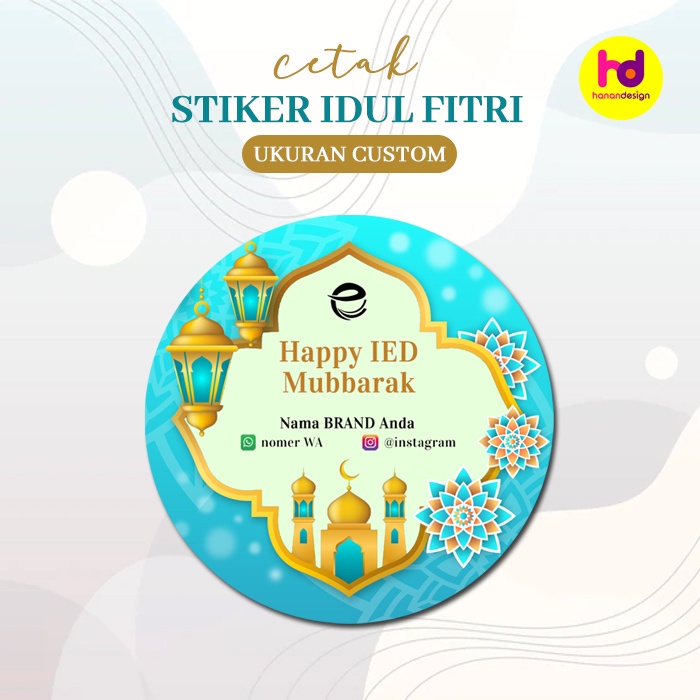 Jual Cetak Stiker Idul Fitri Untuk Toples Kardus Kue Kering Lebaran