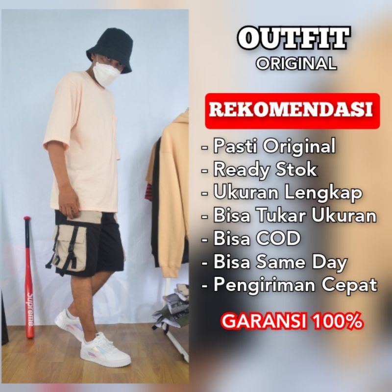 Jual OUTFIT ORIGINAL Celana Cargo Pendek Pria Celana Cargo Ribstop ...