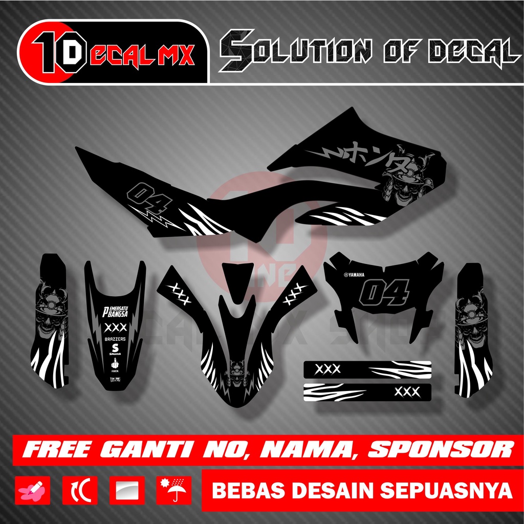 Jual Decal WR 155 Hitam Putih Simple Full Body | Shopee Indonesia