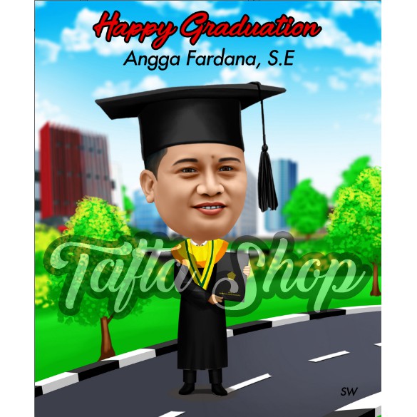 Jual Karikatur Wisuda Kado Ulang Tahun Kado Anniversary Karikatur Ultah