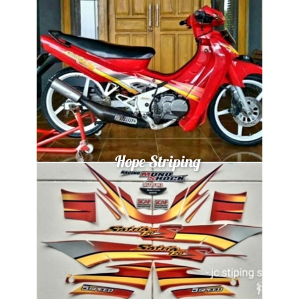 Jual Striping Suzuki Satria S 1998 Merah | Shopee Indonesia