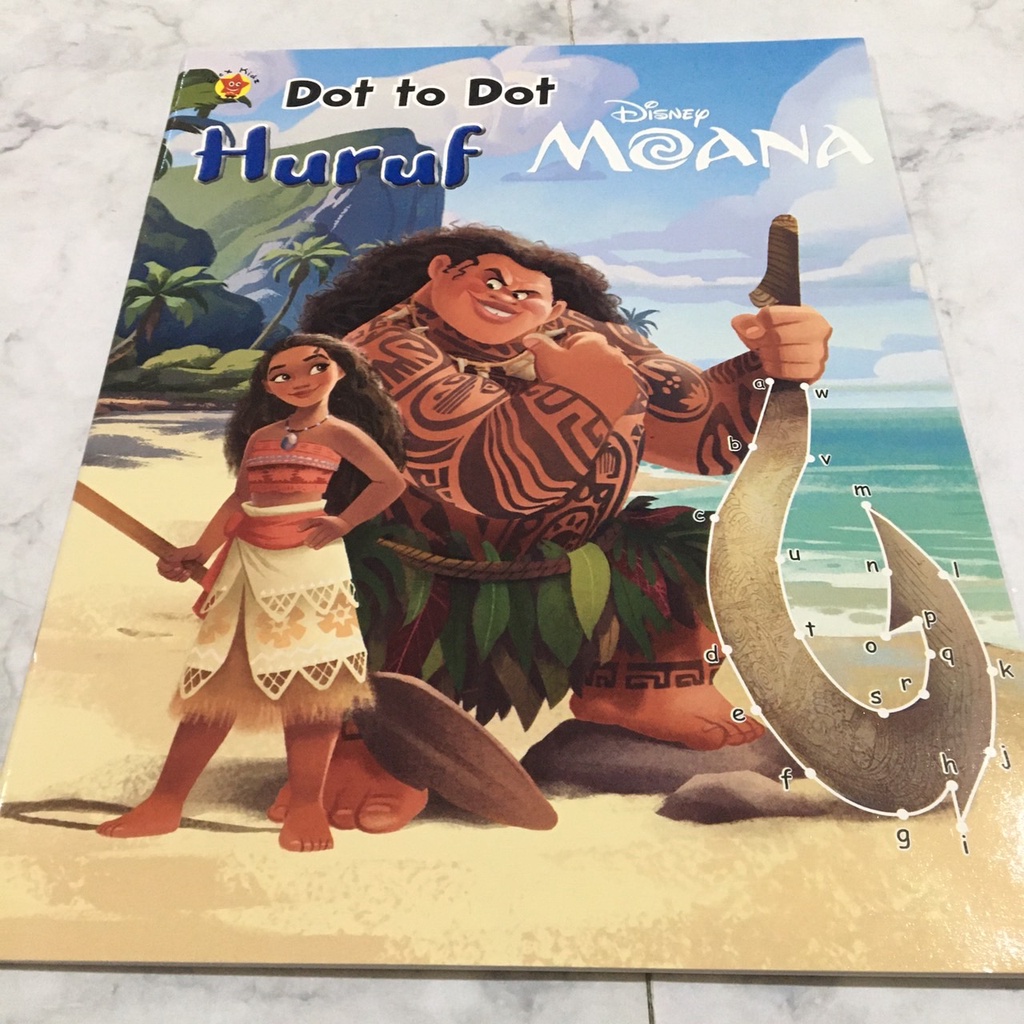 Jual Dot to dot huruf disney moana menghubungkan titik menggambar ...
