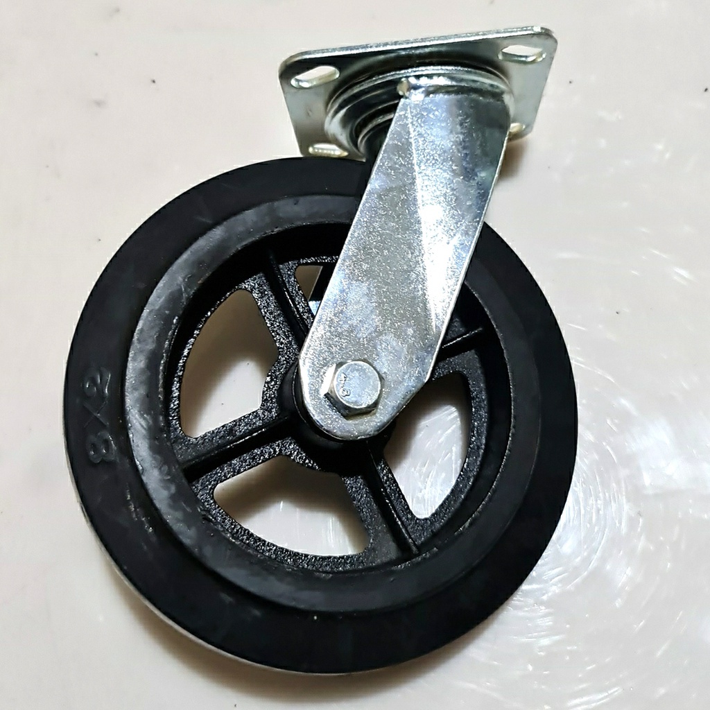 Jual Roda Troley 8 inch karet HD heavy Duty ( muter) | Shopee Indonesia