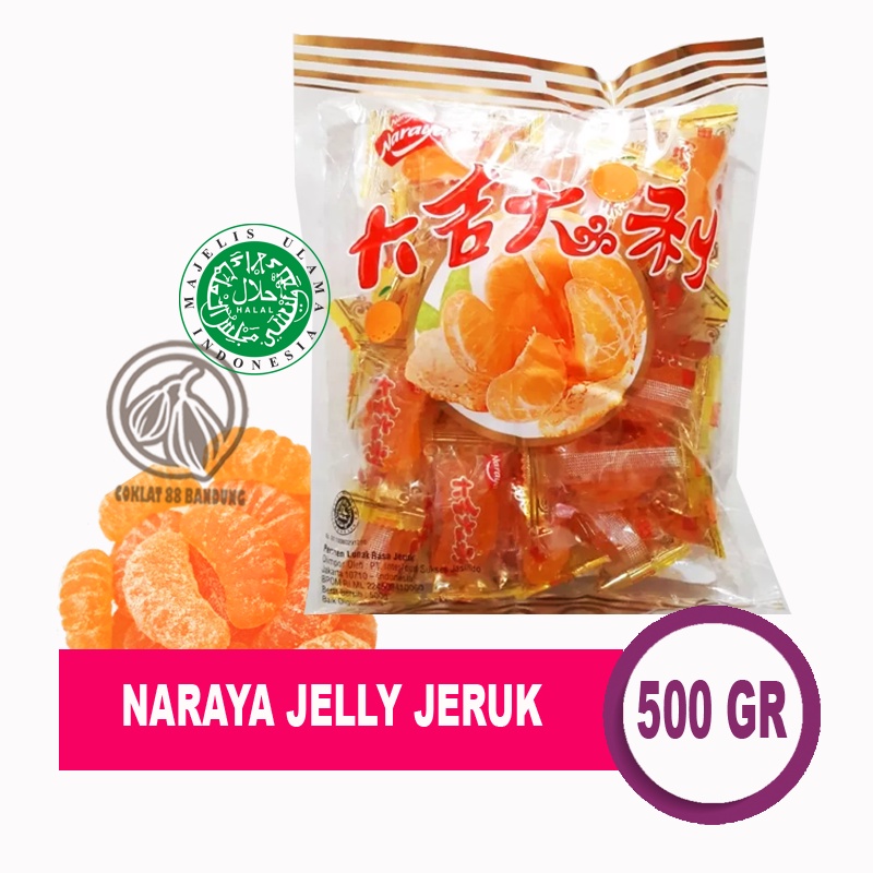 Jual Naraya Jelly Jeruk 500 Gram Naraya Jeruk 500 Gr Permen Jelly Jeruk Mandarin Halal 6222