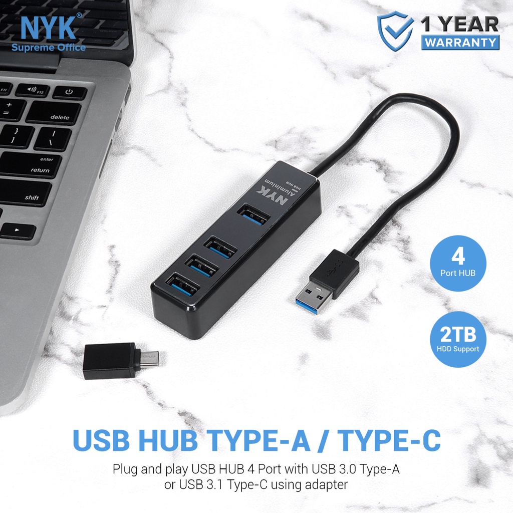 NYK USB HUB 4 in 1 High Speed 3.0 TYPE C Converter USB 3.0 UC01 COD HUB bergaransi Docking Station Data transfer Mobile phone macbook android iphone i (3)