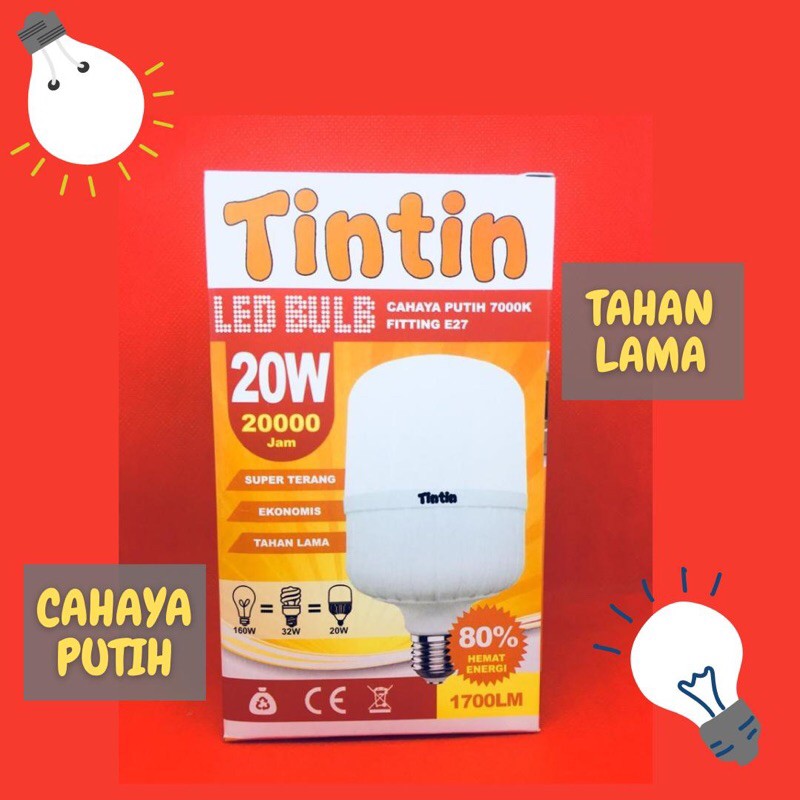 Jual Lampu Led Murah Tintin Tin Tin Watt W Shopee Indonesia