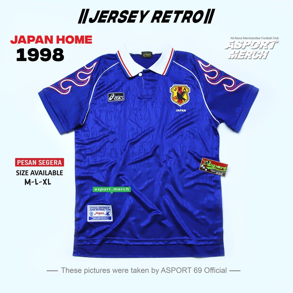 Jual JERSEY BOLA JAPAN RETRO HOME 1998 JERSEY JEPANG GRADE ORI IMPORT