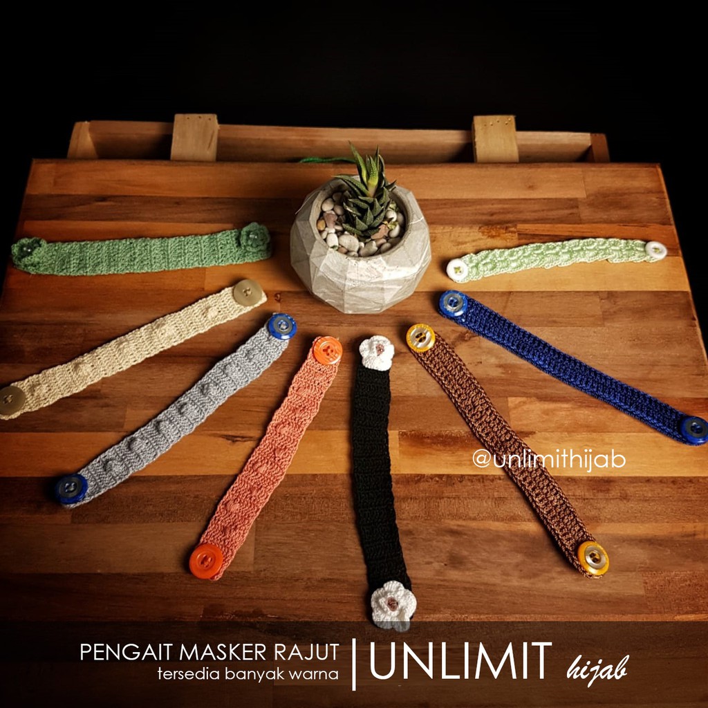 Jual PENGAIT MASKER RAJUT Panjang Penghubung Tali Masker Earloop Bahan ...