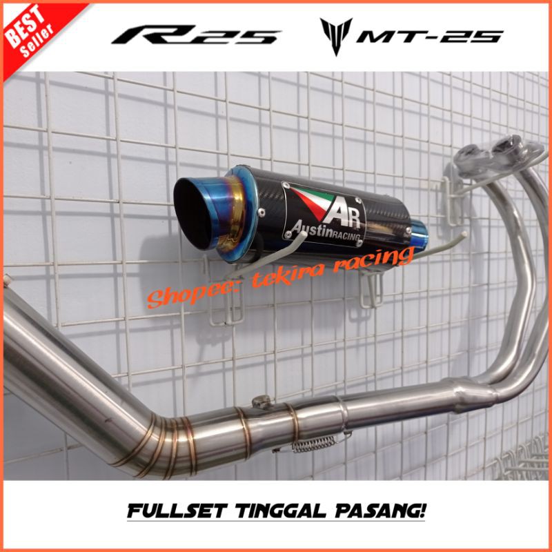 Jual Knalpot YZF R25 MT25 Austin Racing Biru Carbon | Shopee Indonesia