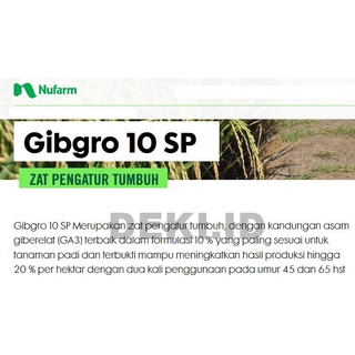 Jual Gibgro Sp Hormon Ga Giberelin Acid Zpt Asam Giberelat Zat Pengatur Tumbuh Tanaman