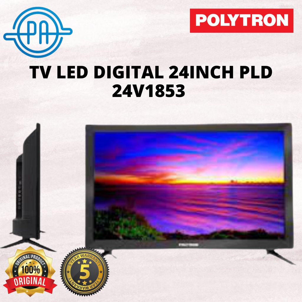 Jual LED TV DIGITAL POLYTRON 24 INCH 24V1853 LED TV POLYTRON 24" PLD
