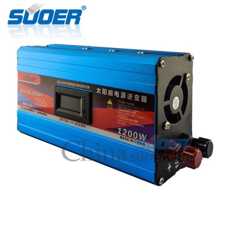 Jual Solar Power Inverter 1200w 12V 220V Suoer SAA-D1200AF 1200 Watt ...