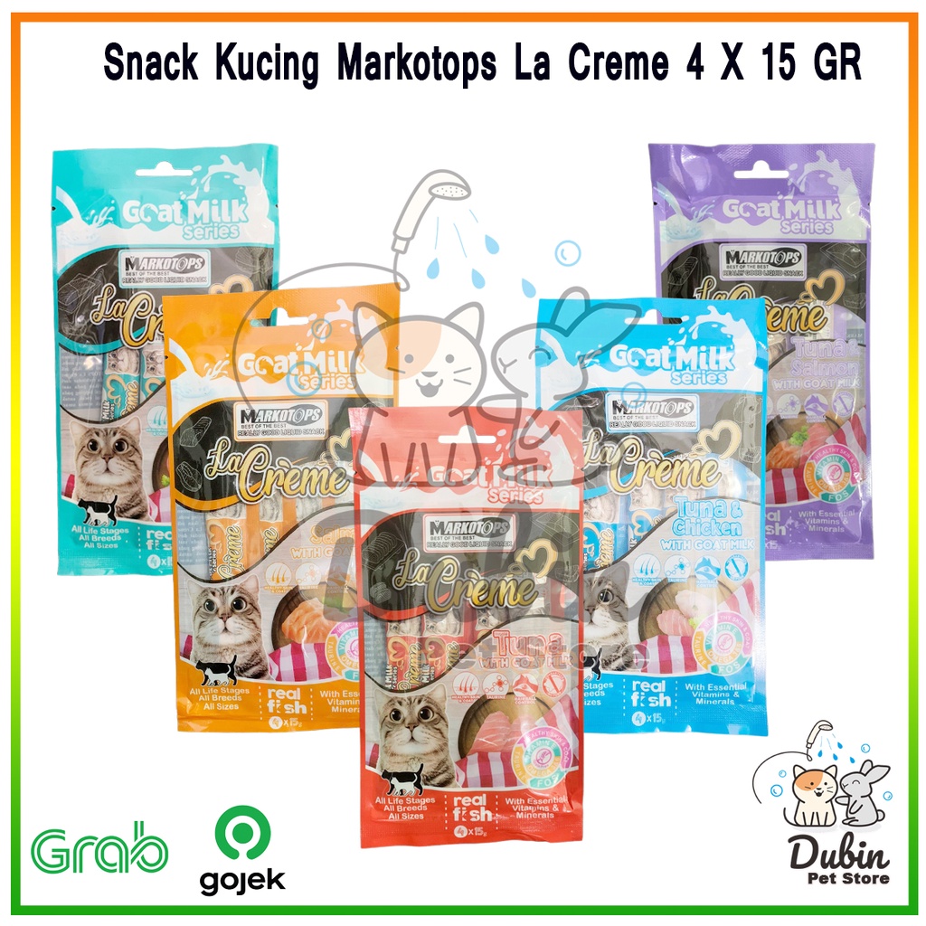 Jual Markotops La Creme Goat Milk Cat Treats Snack Kucing X