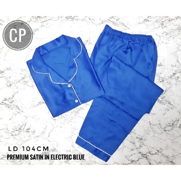 Piyama CP Satin Dewasa Ukuran Standar Piyama Celana Panjang Satin Polos