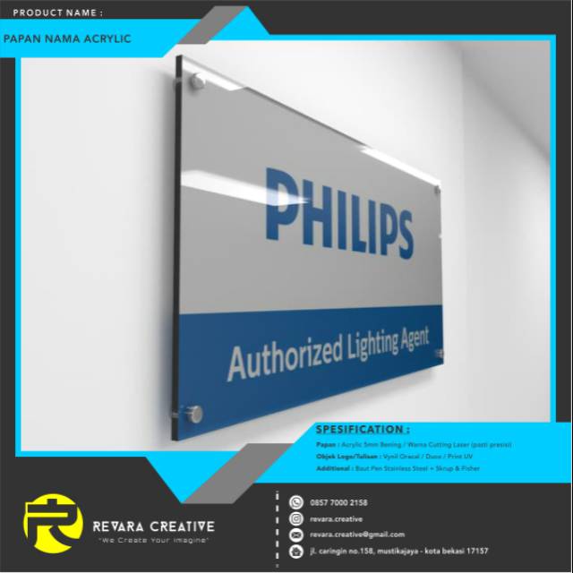 Jual Papan Nama Acrylic Acrylic Signage Papan Nama Kantor Papan Nama Akrilik Tebal 5mm 5821