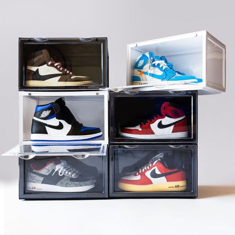 Jual 3 Box DROP SIDE Premium Sneakers Box Kotak Sepatu Acrylic Shoe Box ...