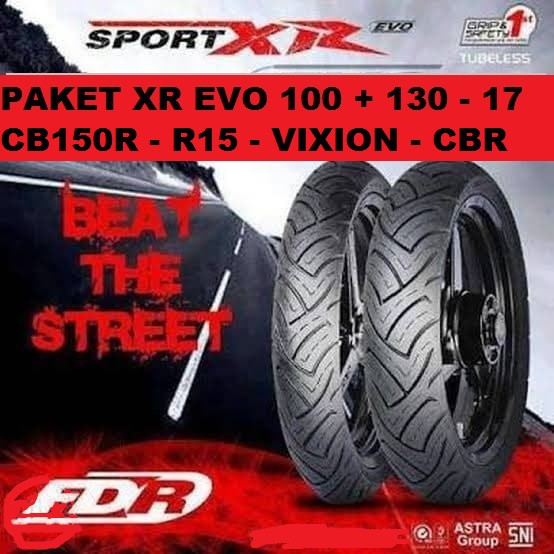 Jual Paket FDR Sport XR 100 80 & 130 70 ring 17 ban motor CBR CB150R ...