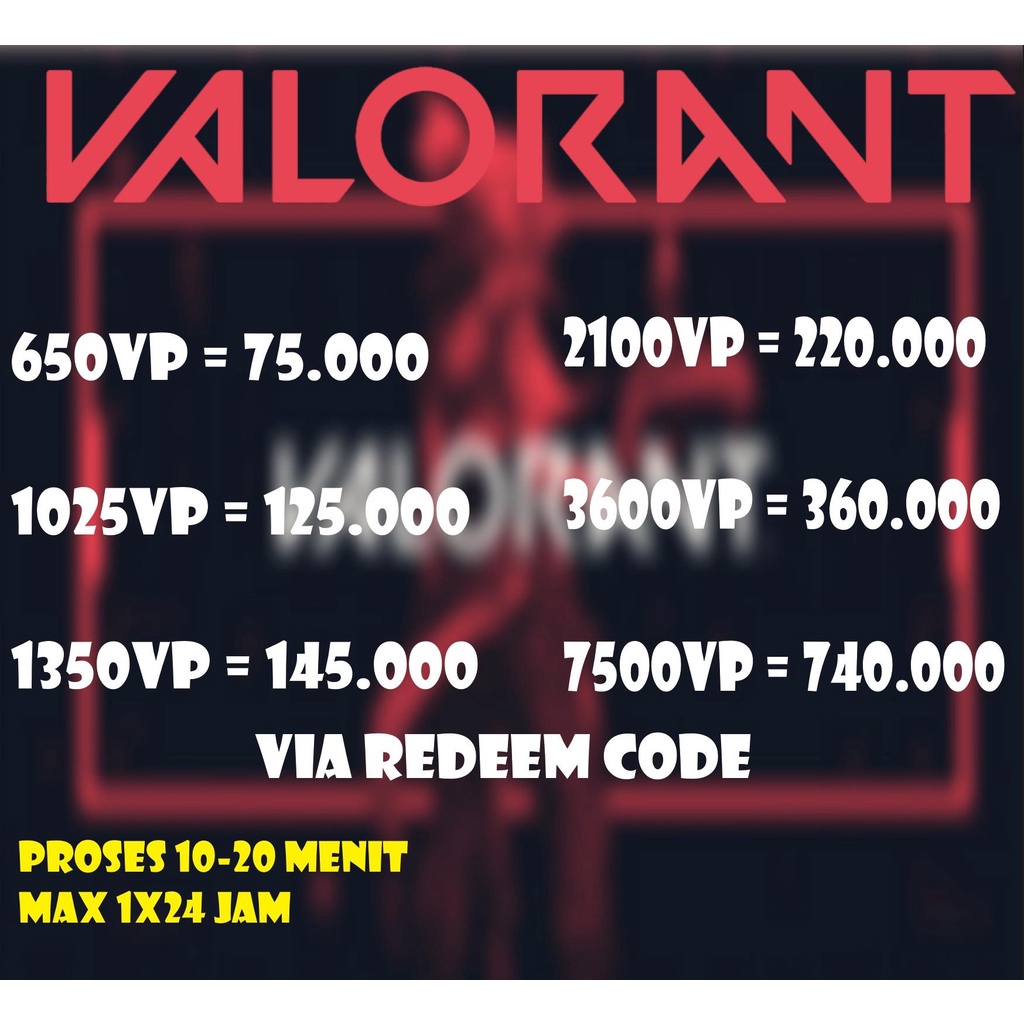 Jual VALORANT POINT MURAH (VIA REDEEM CODE) | Shopee Indonesia