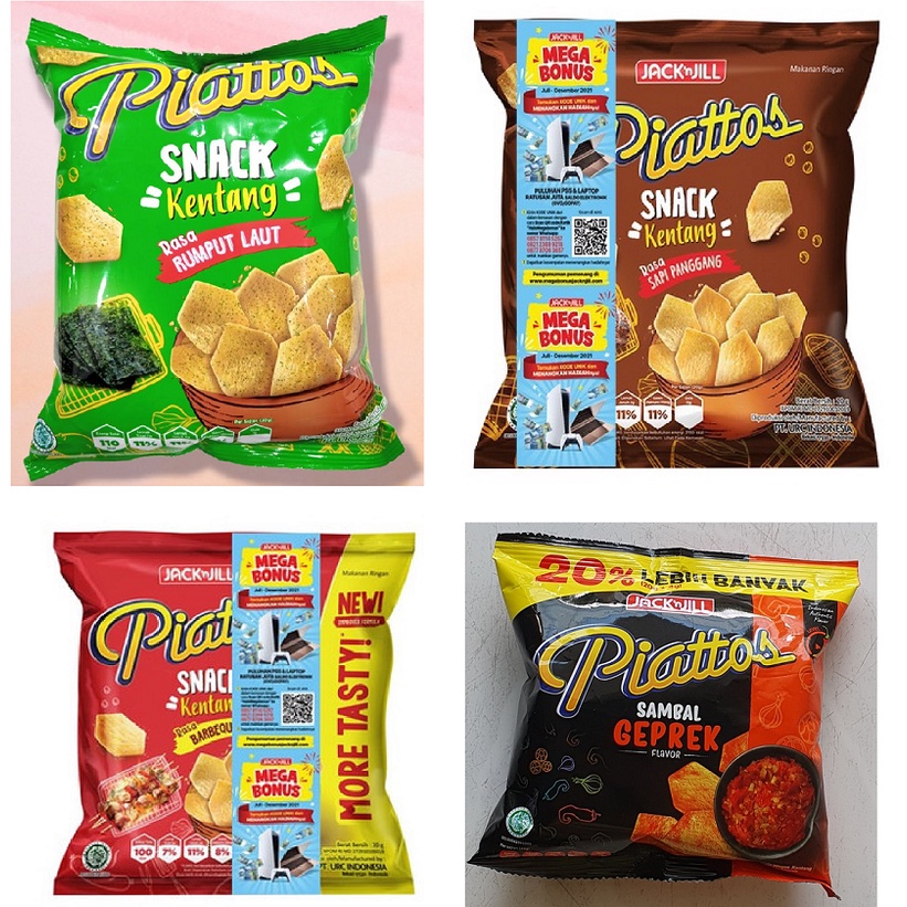 Jual Piattos Snack Kentang Rasa Barbeque / Sambal Geprek / Sapi ...