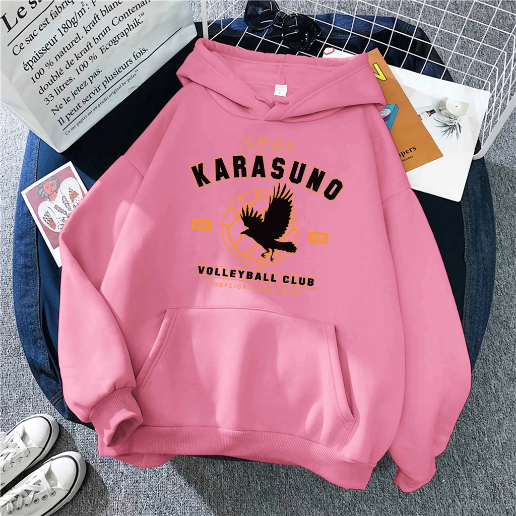Jual hoodie KARASUNO hoodie anime jaket anime hoodie haikyuu S M L